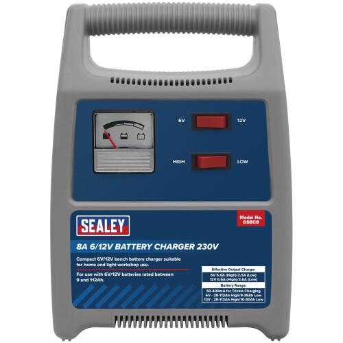 Sealey Sealey DSBC8 Battery Charger 8A 6/12V 230V 1