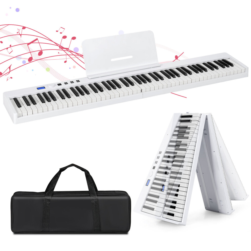 Costway 88-Key Foldable Digital Piano Semi Weighted Electronic Keyboard