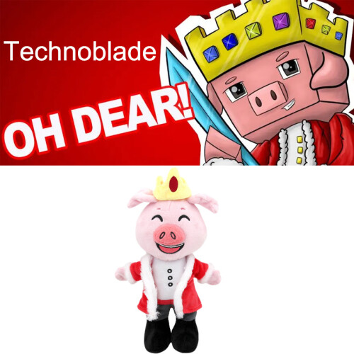 26cm Youtooz Technoblade Technoplane Drame SMP Plüschtier Schwein Plüschpuppe 2