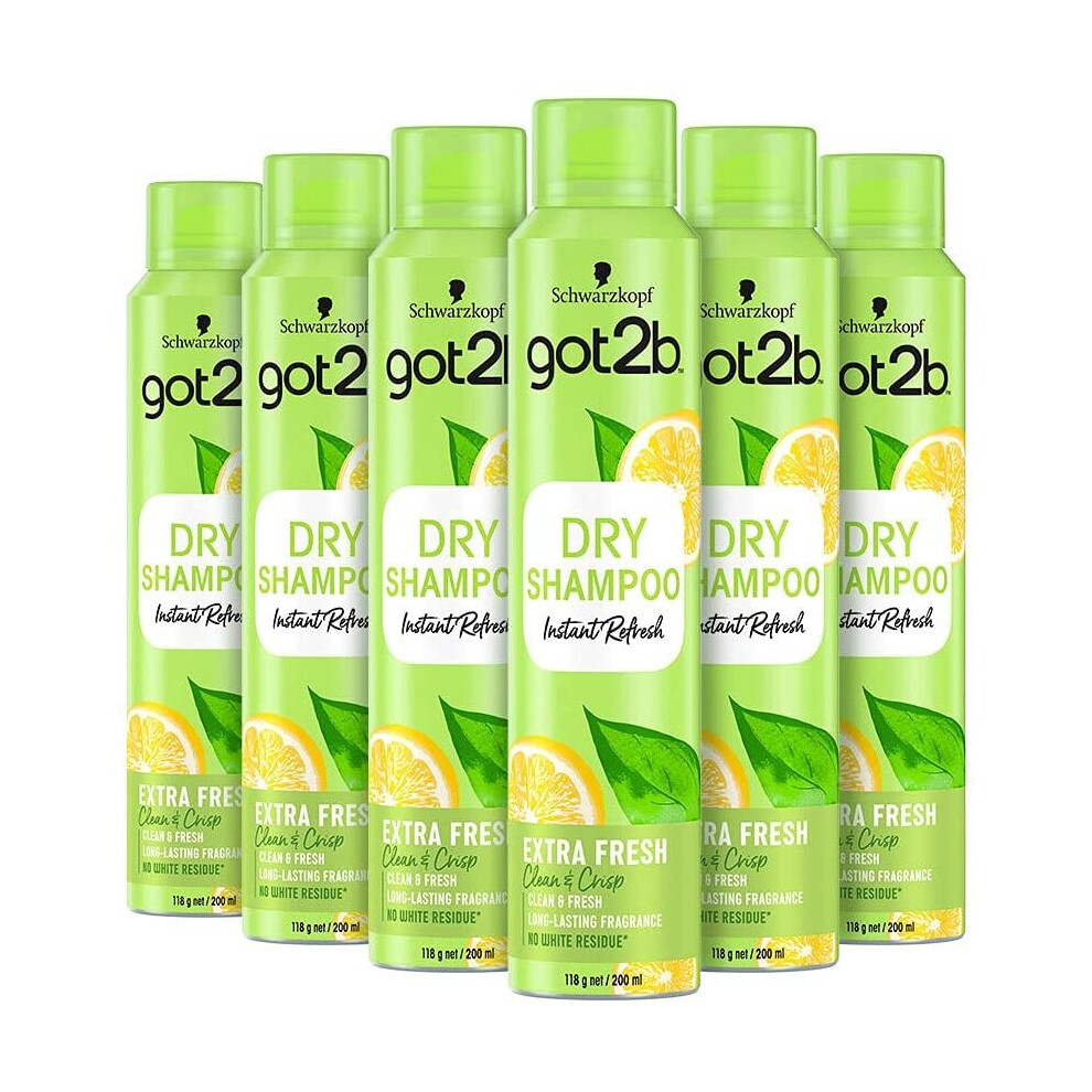 Schwarzkopf got2b Fresh It Up Extra Fresh Dry Shampoo 200ml Pack Of 6