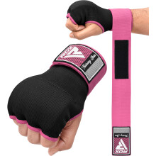 (Pink, M) RDX Boxing Hand Wrap Inner Gloves, Quick 75cm Long
