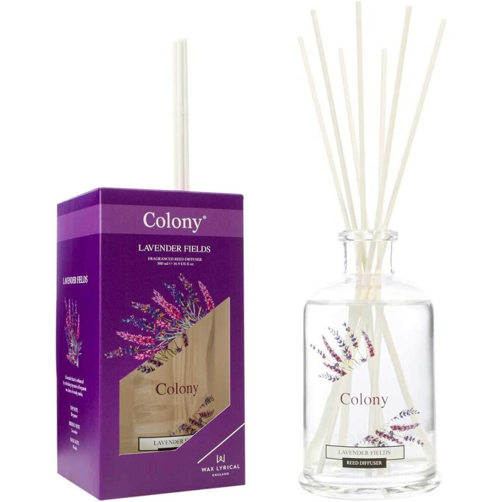 Wax Lyrical 500ml Reed Diffuser Set Lavender Fields