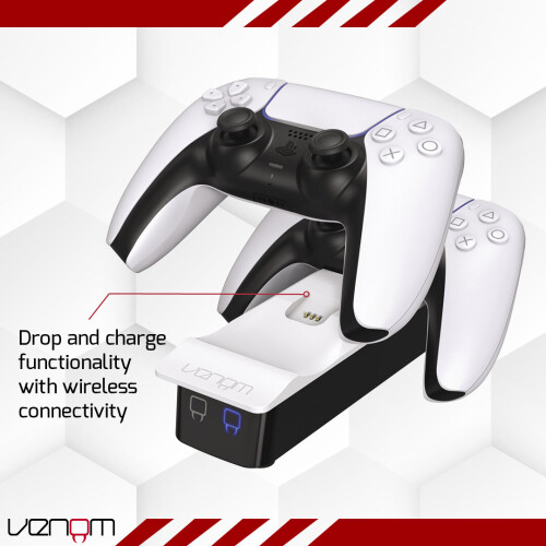 Venom PS5 Controller Charger Twin Docking Station - White (PS5) 2