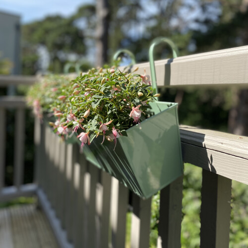 Selections Sage Green Balcony Hanging Planters (Set of 2) 2