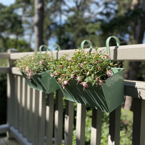 Selections Sage Green Balcony Hanging Planters (Set of 2) 1