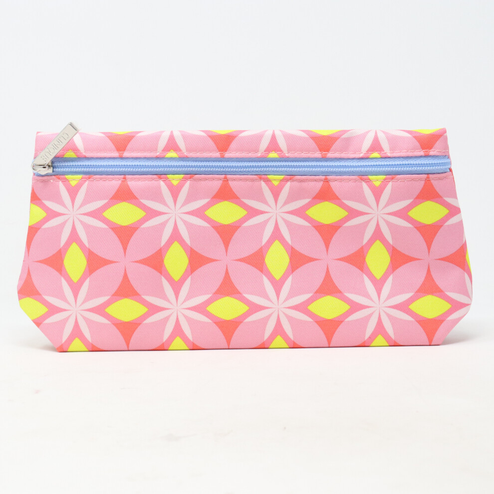 Clinique Pink Flower Patterned Cosmetic Bag  / New