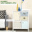 Homcom HOMCOM 5 Drawer Table Multi-purpose Storage Chest Sideboard Retro Style Entryway 7