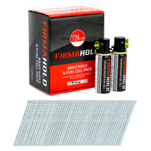 FirmaHold 16G Stainless Steel 64mm Angled Brad Nails (2000 Box + 2 Fuel Cells)