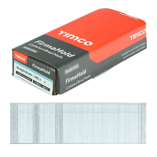 FirmaHold 18G Galvanised 32mm Straight Brad Nails (5000 Box)