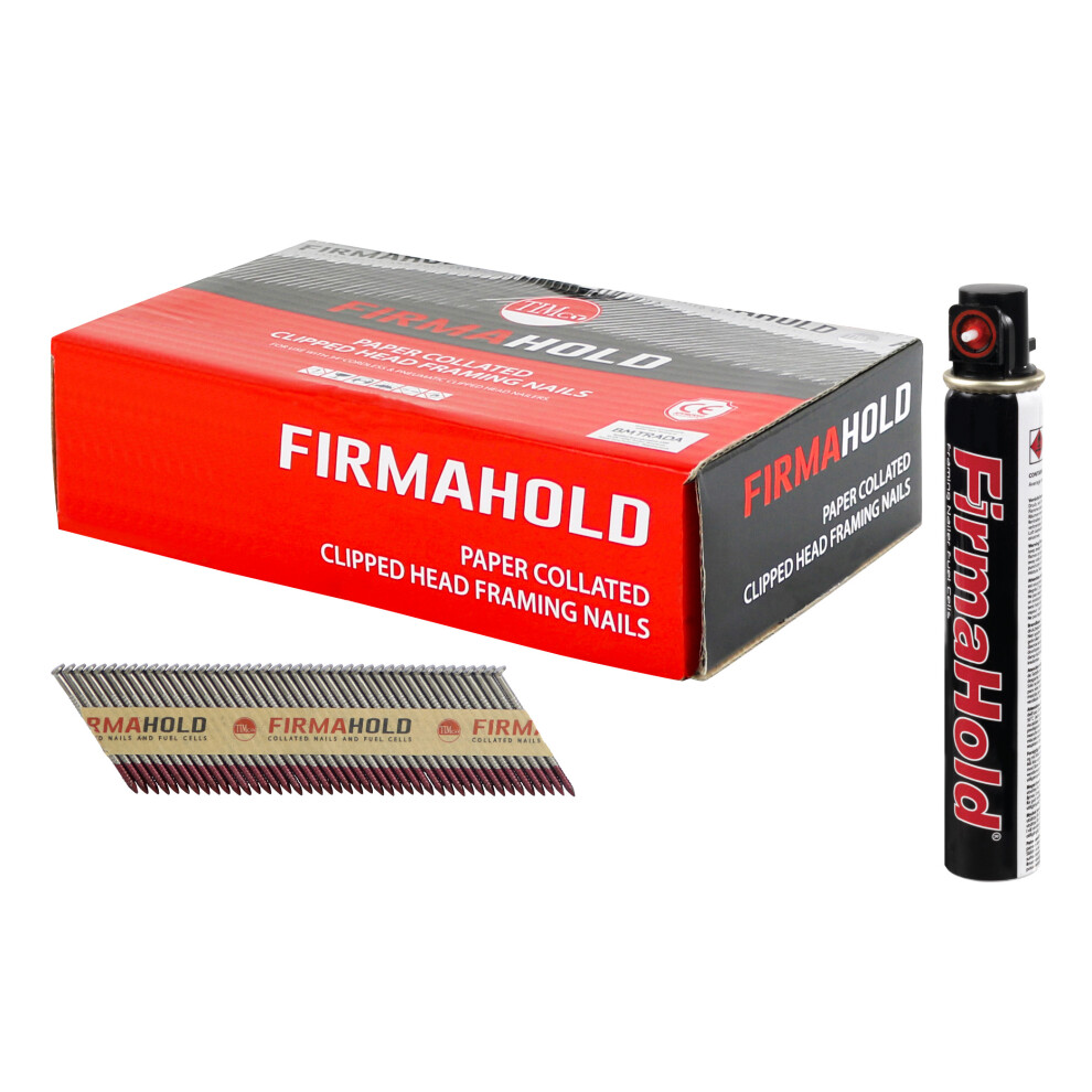 FirmaHold Ring Shank Stainless Steel 3.1 x 80mm Nails (1100 Box + 1 Fuel Cell)