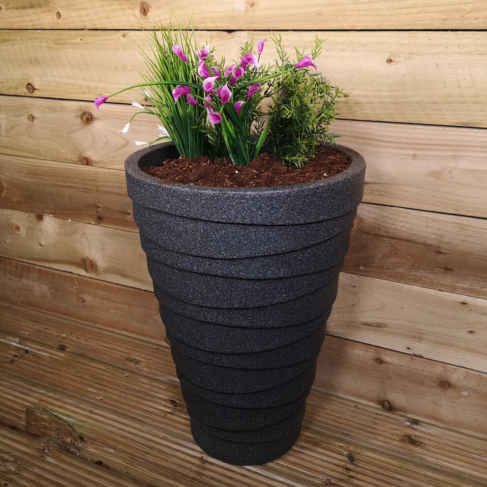 Samuel Alexander Medium Grey Ash Colour Garden Trojan Plant Pot 56Cm Tall 38Cm Wide