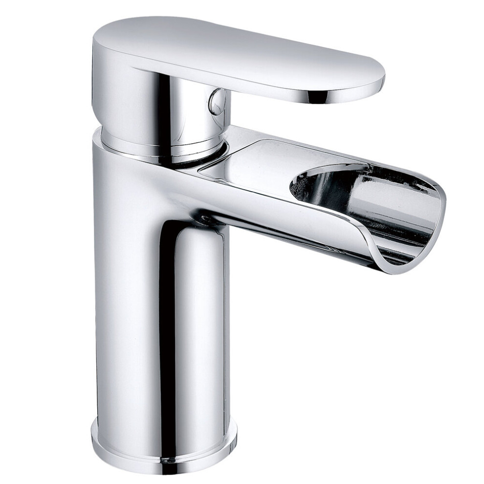 Waterfall Basin Sink Mixer Tap Chrome Bathroom Lever Faucet