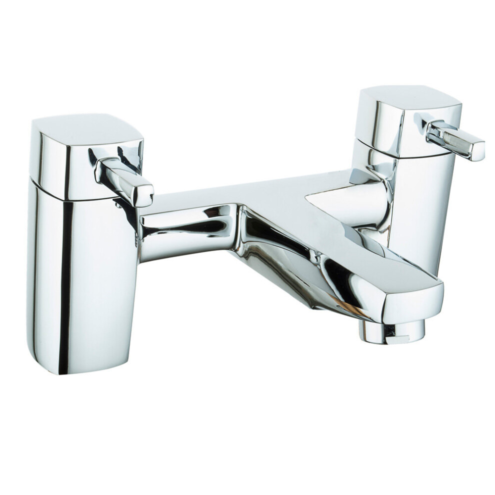 Square Bath Filler Tap Chrome Bathroom Faucet