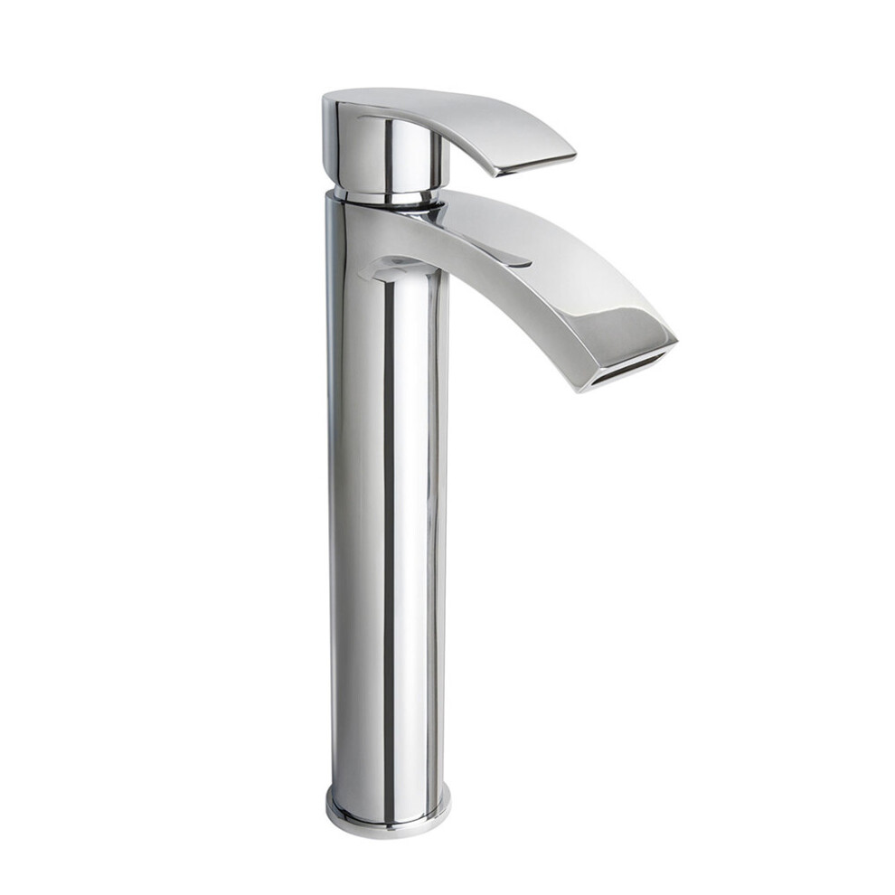 Nrg Tall Chrome Basin Sink Mixer Tap Bathroom Faucet With Curved Spout