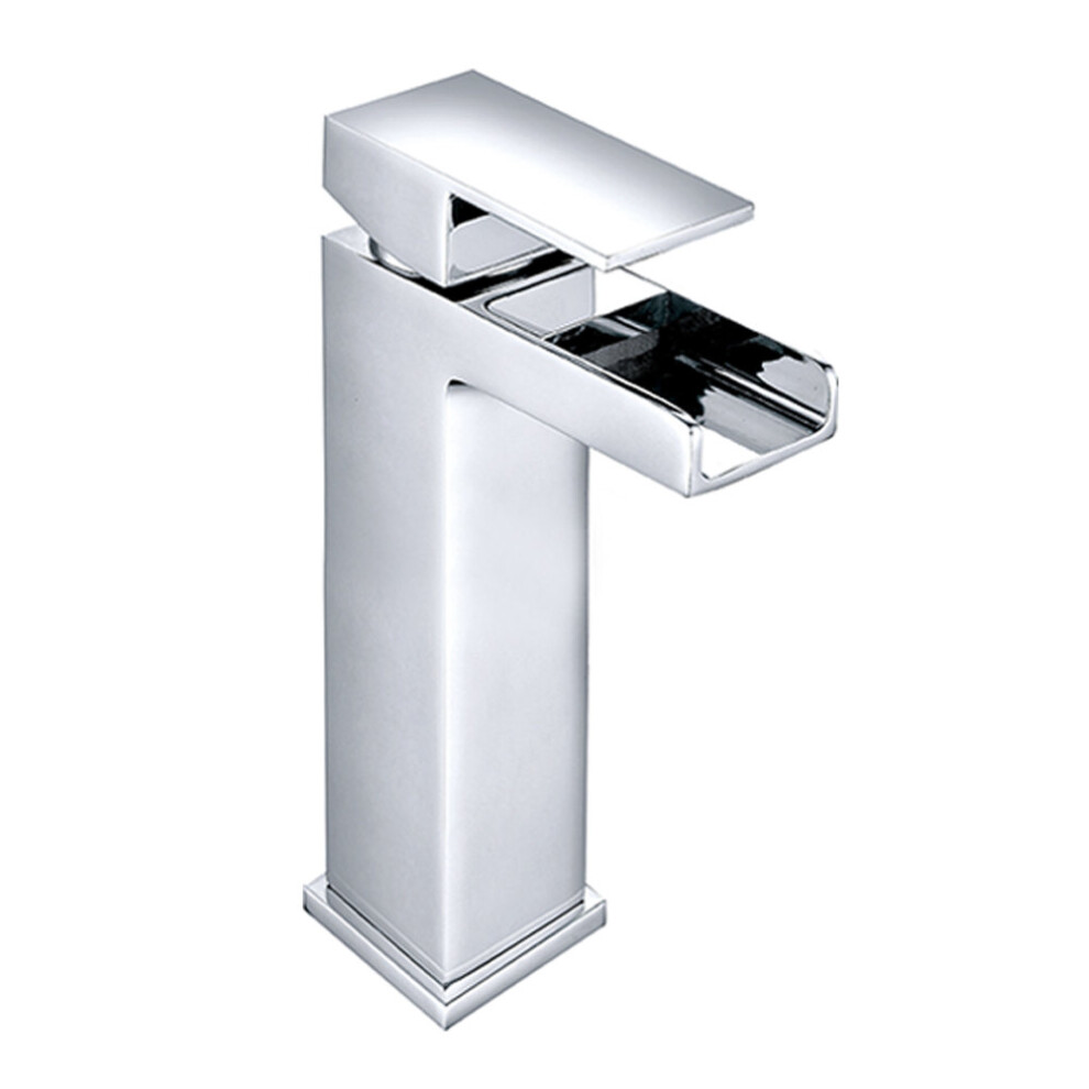 Tall Countertop Basin Mixer Tap Chrome Bathroom Sink High Rise Faucet