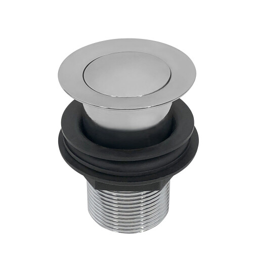 NRG Quality Zinc Unslotted Chrome Click Clack Basin Push Pop Up Waste Sink Plug 2