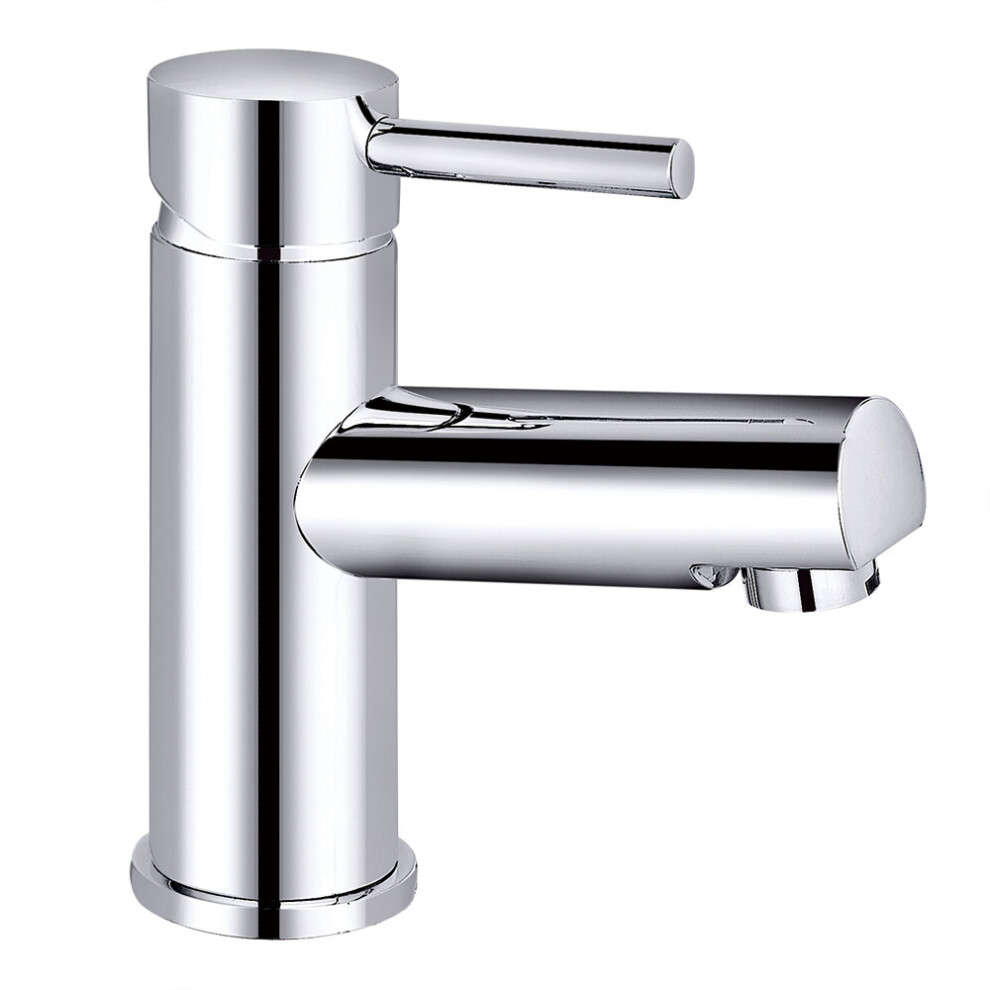 Chrome Basin Sink Mixer Tap Modern Bathroom Lever Faucet