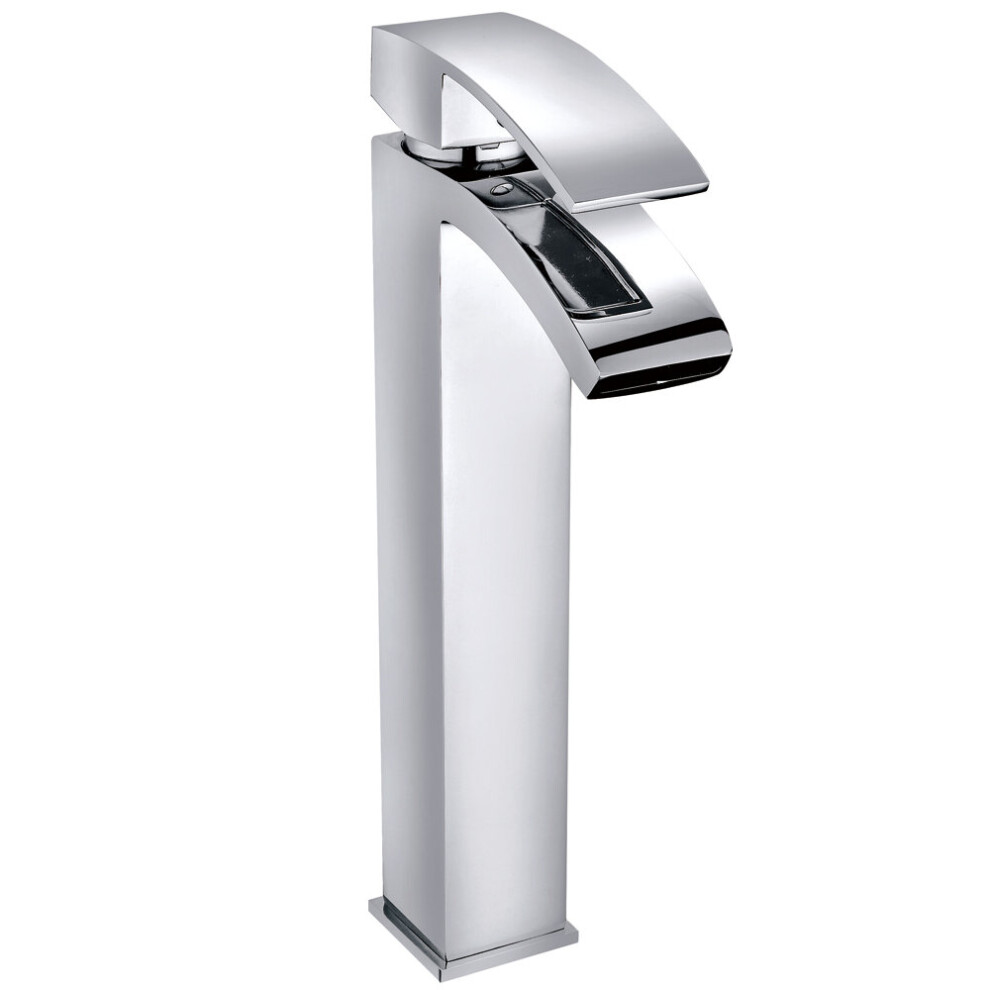 Tall Modern Counter Top Basin Mixer Tap Bathroom Sink Faucet Chrome