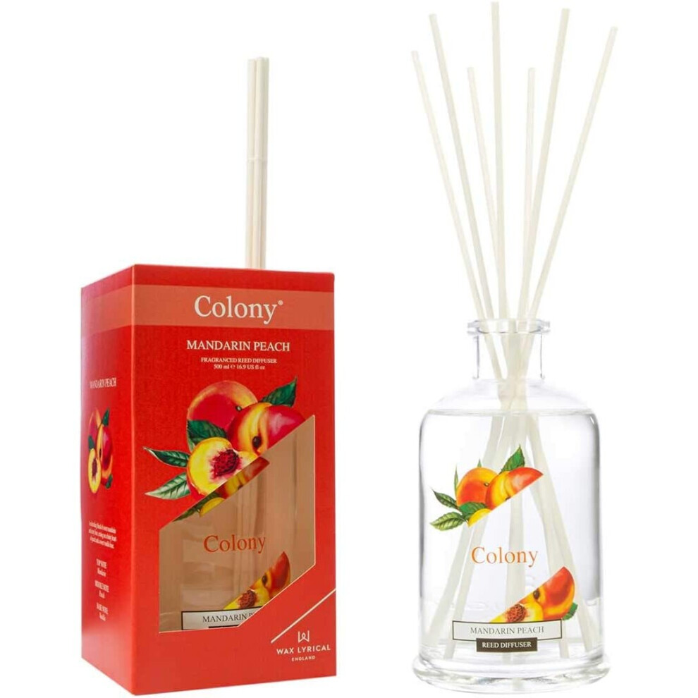 Wax Lyrical 500ml Reed Diffuser Set Mandarin Peach