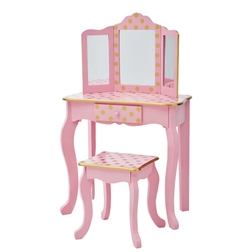 Fantasy Fields Gisele Kids Dressing Tables Vanity Table With Mirror & 2