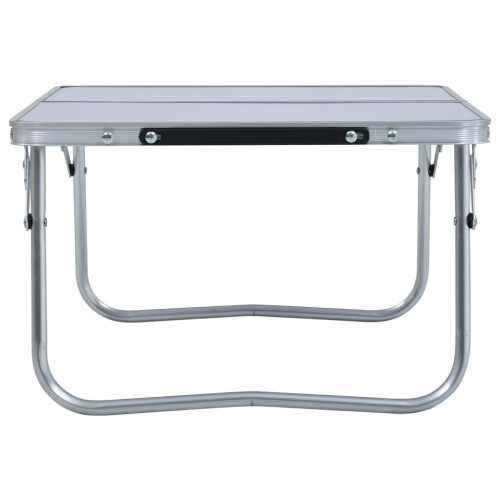 VidaXL vidaXL Foldable Camping Table Aluminium 60x40cm White Portable Tables Desks 2