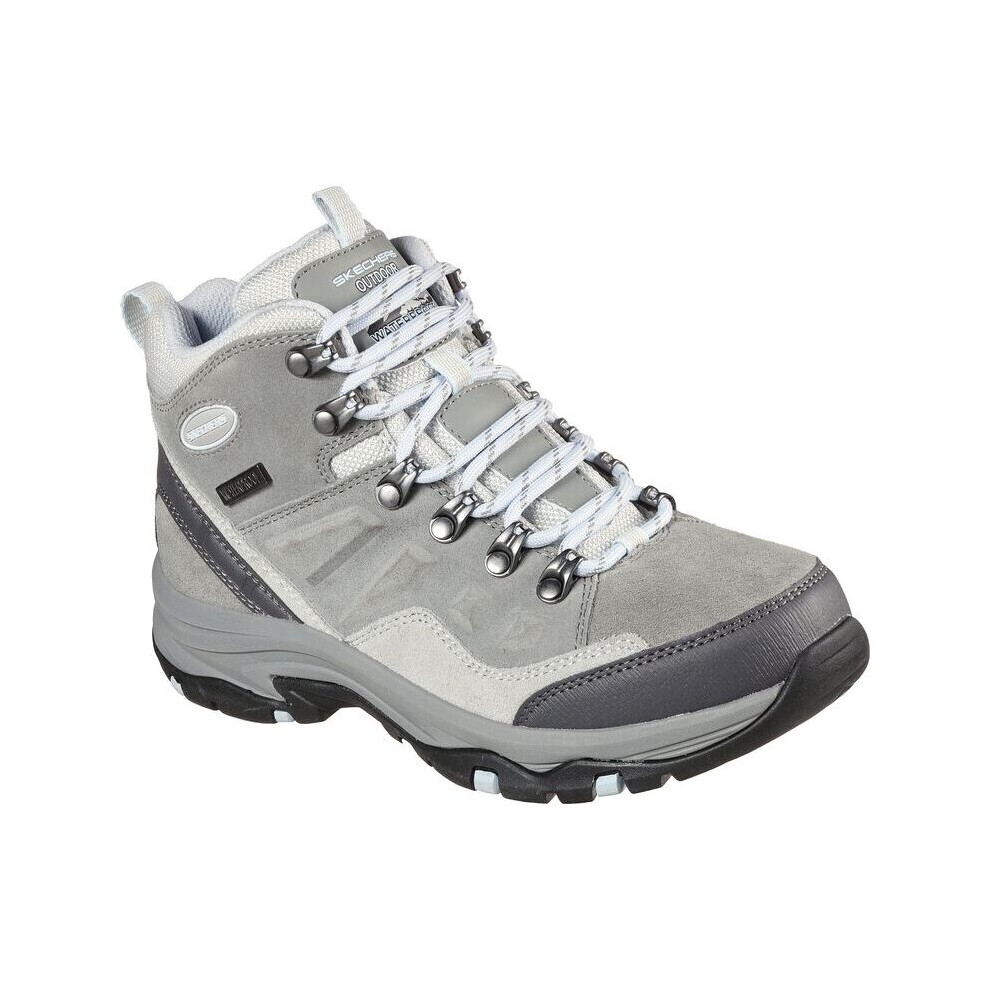 (UK 6) Skechers Womens Relaxed Fit Trego Rocky Mountain Grey Waterproof Boots