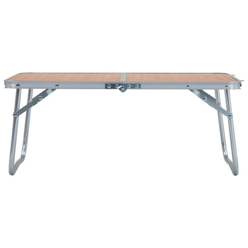 vidaXL foldbart campingbord brun aluminium 60x40 cm 1
