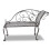 VidaXL vidaXL Garden Chaise Lounge 128cm Steel Antique Brown Outdoor Bench Seat Chair 2