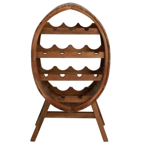 VidaXL vidaXL Solid Acacia Wood Wine Rack 13 Bottles Drink Storage Holder Cabinet 1