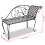 VidaXL vidaXL Garden Chaise Lounge 128cm Steel Antique Brown Outdoor Bench Seat Chair 5