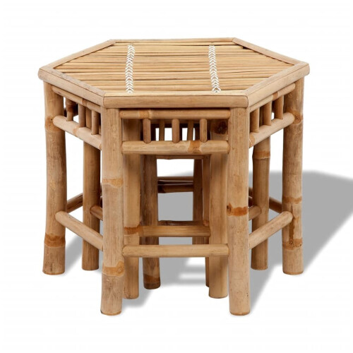 VidaXL vidaXL Gartenhocker 3 Stk. Bambus 1