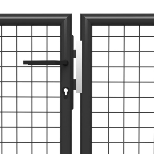 vidaXL Gartentor aus Stahl 400 x 100 cm Anthrazit 2