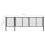 vidaXL Gartentor aus Stahl 400 x 100 cm Anthrazit 4