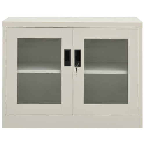 VidaXL vidaXL Büroschrank Hellgrau 90x40x70 cm Stahl 2