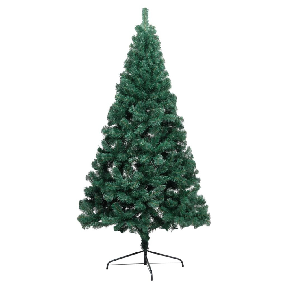 vidaXL Artificial Half Christmas Tree with Stand Green PVC Xmas Tree Unit