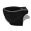 VidaXL vidaXL Ceramic Toilet & Bidet Set Black Home WC Bathroom Plumbing Fixtures 6