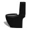 VidaXL vidaXL Ceramic Toilet & Bidet Set Black Home WC Bathroom Plumbing Fixtures 11