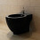 VidaXL vidaXL Ceramic Toilet & Bidet Set Black Home WC Bathroom Plumbing Fixtures 3