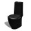 VidaXL vidaXL Ceramic Toilet & Bidet Set Black Home WC Bathroom Plumbing Fixtures 10