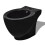 VidaXL vidaXL Ceramic Toilet & Bidet Set Black Home WC Bathroom Plumbing Fixtures 5