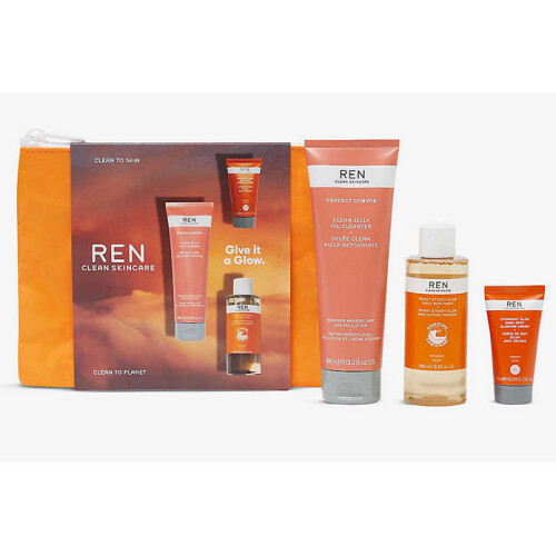 REN REN - Limited Edition Give It A Glow Kit: Clean Jelly Oil Cleanser (100ml), Ready Steady Glow Daily AHA Tonic (100ml)