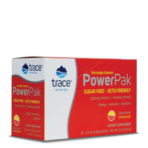 Trace Minerals Æ, Electrolyte Stamina PowerPak, Zero Sugar, Citrus, 30 Packets, 0.17 oz (4.9 g) Each