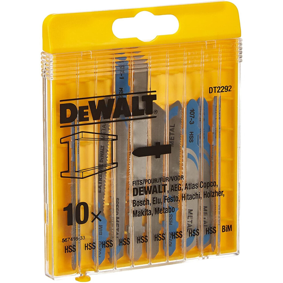 Dewalt Metal Cutting Jigsaw Blades 10 Piece Set