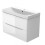 800mm Bathroom Vanity Unit with Basin Gloss White Cloakroom Sink Unit 4