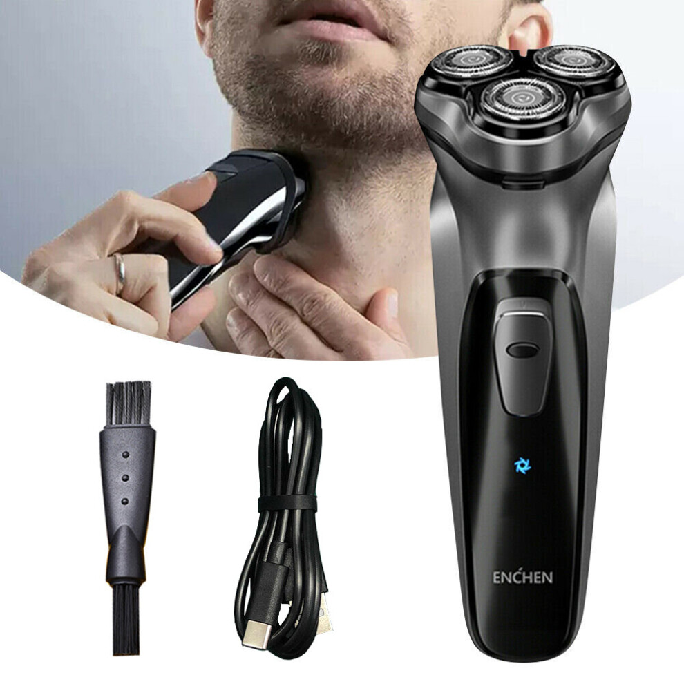 Cordless Electric Shaver 3-head Mens Razor Wet & Dry Rotary Shaver USB