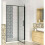 AICA (800mm) New BLACK Frame Pivot Shower Door Enclosure 2