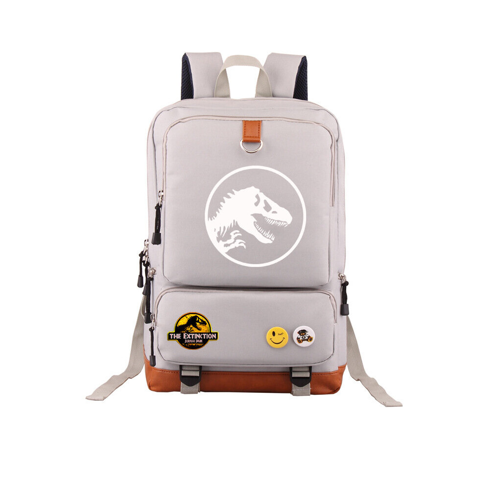 (Jurassic World Park White Bag) Jurassic Park World Backpack Rucksack School Bag