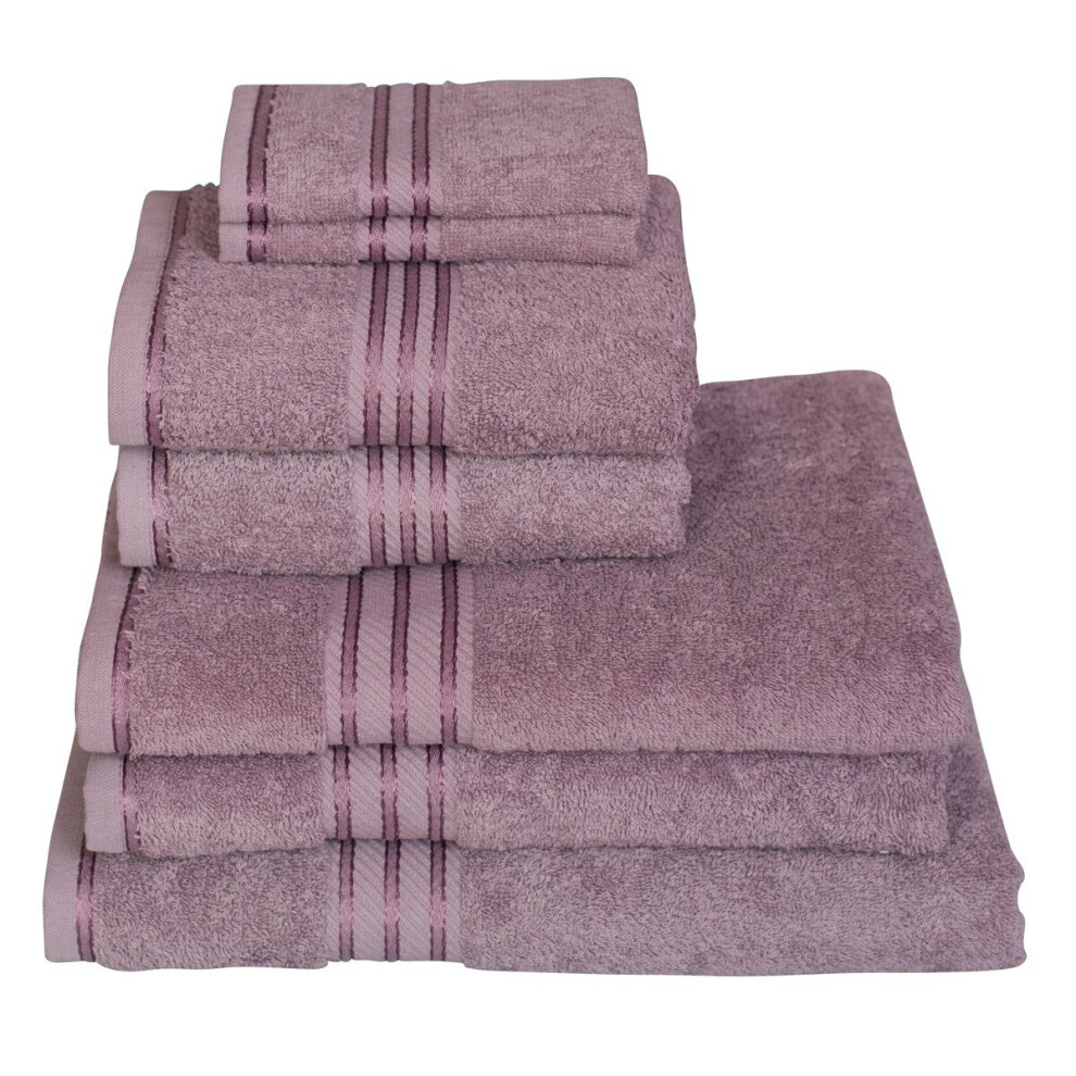 (Mauve) Supreme Bath Towels 2 Pack Egyptian Cotton 500GSM