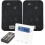Loops Wall Mounted Mini Bluetooth Amplifier & Black Wall Speakers Kit Stereo HiFi Amp 1