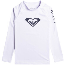 (3 Yrs, White) Roxy Girls Whole Hearted Long Sleeve UPF 50 Surf Rash Vest Guard T-Shirt Top Tee